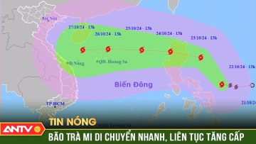 Bão Trà Mi mạnh lên, tiếp tục tăng cấp khi tiến gần Việt Nam | ANTV