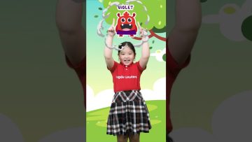 Bé học bài hát màu sắc tiếng Anh The colors of the rainbow vui nhộn #Shorts #Color #Rainbow #Kidsong