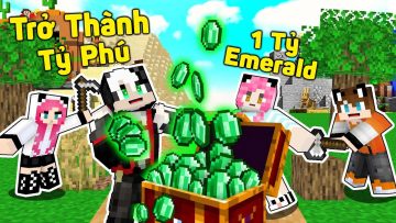 REDHOOD 24GIỜ TRỞ THÀNH TỶ PHÚ EMERALD TRONG MINECRAFT*REDHOOD LÀM TRƯỞNG LÀNG TRÊN ĐẢO NGỌC LỤC BẢO