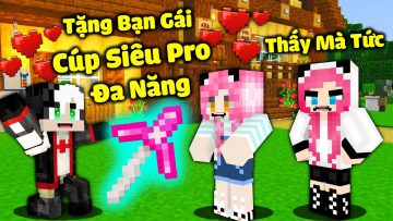 REDHOOD BẤT NGỜ TẶNG QUÀ CHO BẠN GÁI MỀU TRONG MINECRAFT*REDHOOD CHẾ TẠO THÀNH CÔNG CÂY CÚP CỦA PRO