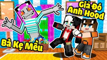 REDHOOD THỬ THÁCH 24 GIỜ BẢO VỆ MỀU KHỎI BÀ KẸ BÊN CỬA SỔ TRONG MINECRAFT*MỀU BỊ BÀ CHẰN GIẢ MẠO