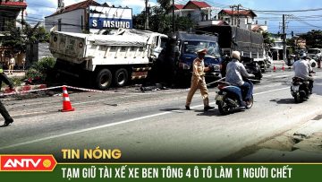 Xe ben mất lái tông hàng loạt phương tiện đang dừng đèn đỏ khiến 2 người thương vong | ANTV