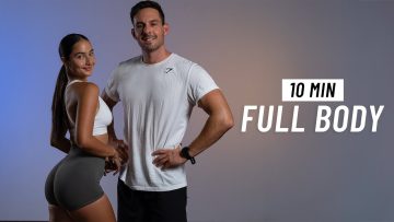 10 Min Full Body Workout – Fat Burn & Strength (No Equipment + No Jumping)