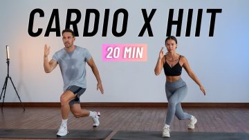 20 MIN CARDIO HIIT WORKOUT – ALL STANDING – Full Body, No Equipment, Home Workout