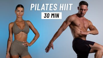 30 Min Full Body Pilates HIIT Workout – All Standing – Burn 300 Calories (No Repeats)