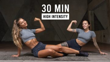 30 MIN KILLER HIIT Full Body Workout (No Equipment, No Repeat, Home Workout)