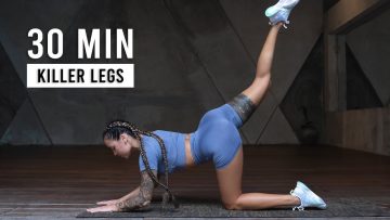 30 MIN KILLER LEG DAY – Lower Body HIIT At Home Workout (No Equipment, No Repeats)