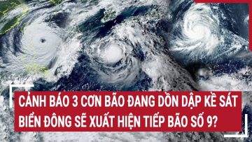 Cảnh báo 3 cơn bão dồn dập kề sát biển Đông, nguy cơ xuất hiện tiếp bão số 9?