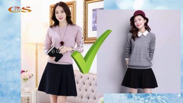 Nguyên tắc vàng trong cách chọn áo len cho cô nàng nấm lùn