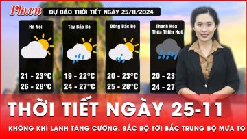 Thời tiết ngày 25-11: Không khí lạnh tăng cường, Bắc Bộ tới Bắc Trung Bộ mưa to | Tin nhanh